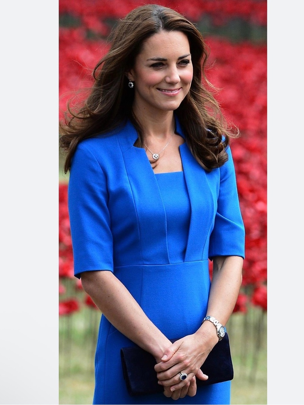 Bright Royal Blue Kate Middleton Dress
